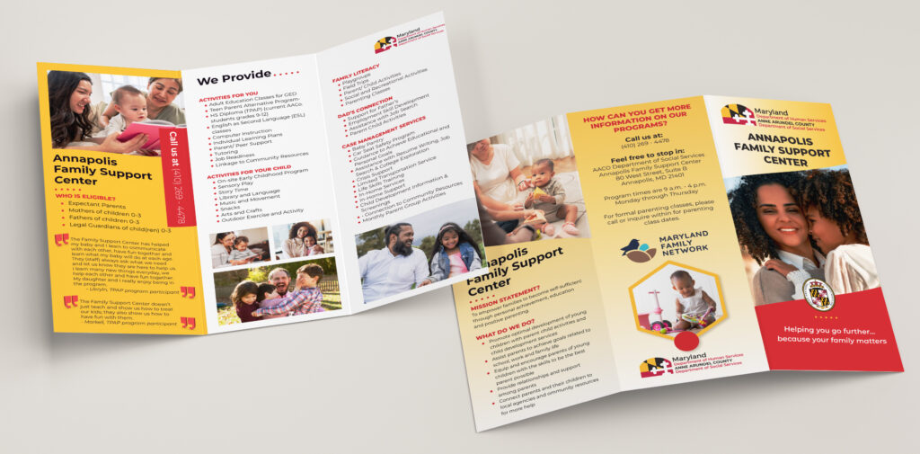 Family Support Brochure Mockup